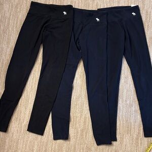 Abercrombie Kids Black and dark blue Leggings. Size 11/12